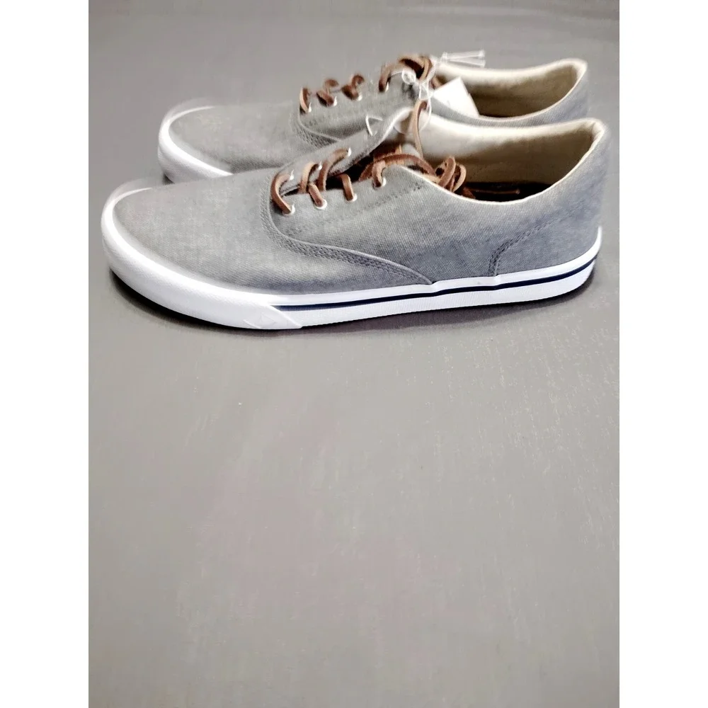 NWT Sperry Boat Shoes Striper II CVO STS17393‎ Gray Preppy Resort Athletic Men 8